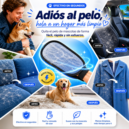 Guante electrostático reutilizable para pelo de mascotas